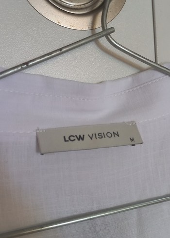 Beyaz Keten Düğmeli Kadın Gömlek - Görsel 7