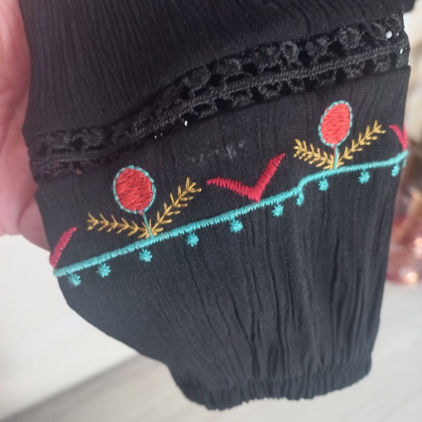 Nakışlı, bürumcük, Bohem tarz gomlek - Görsel 3