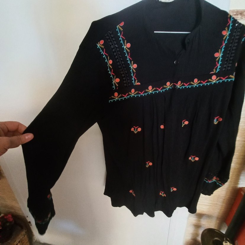 Nakışlı, bürumcük, Bohem tarz gomlek - Görsel 2