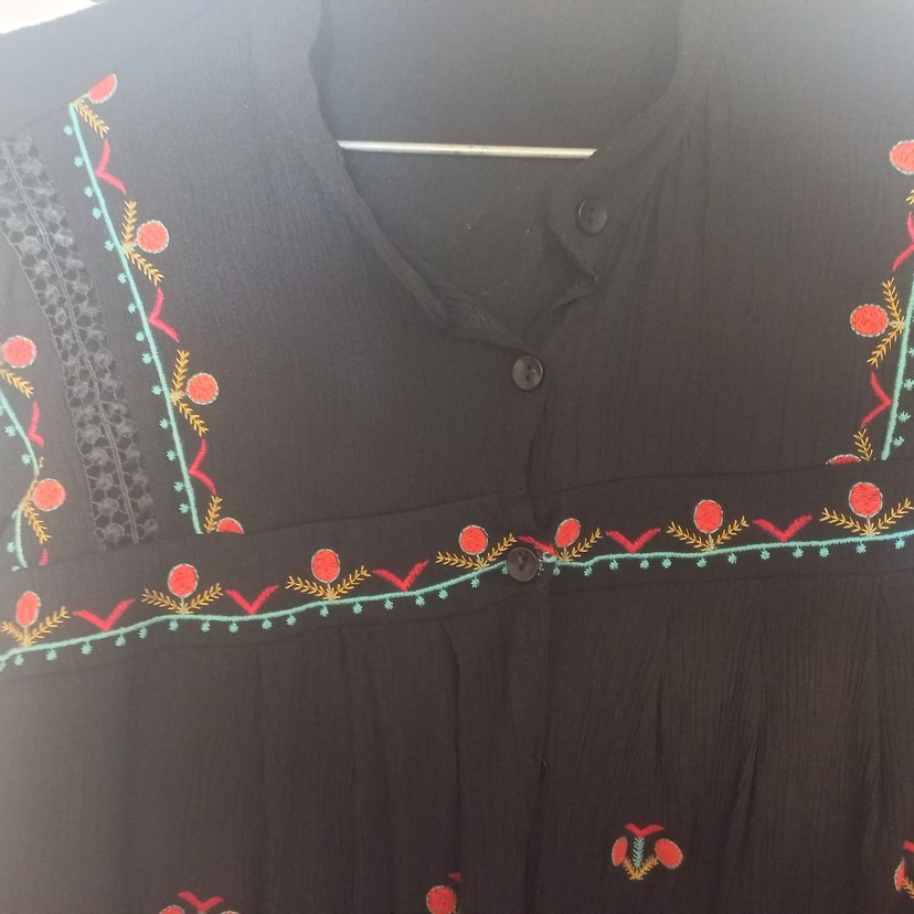 Nakışlı, bürumcük, Bohem tarz gomlek - Görsel 5