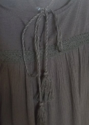 Siyah, V Yaka, bürümcük Hamile Bluzu - Görsel 8