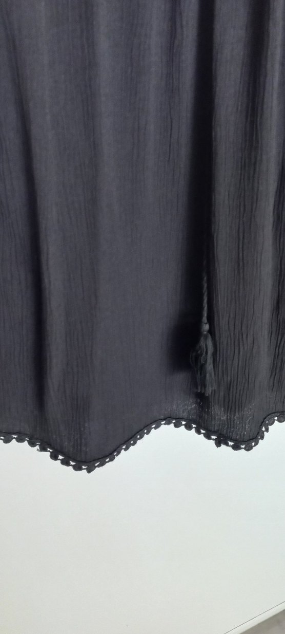 Siyah, V Yaka, bürümcük Hamile Bluzu - Görsel 4