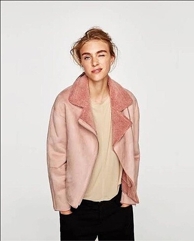 Zara nubuk peluş mont