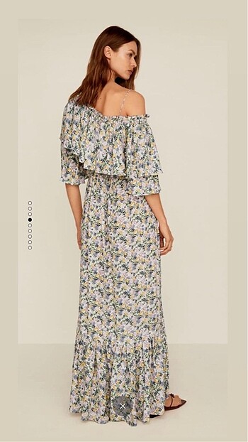 Mango Mango çiçek detaylı elbise