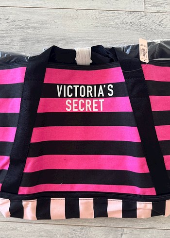 Beden Victoria's Secret Fermuarlı Pembe Plaj Çantası