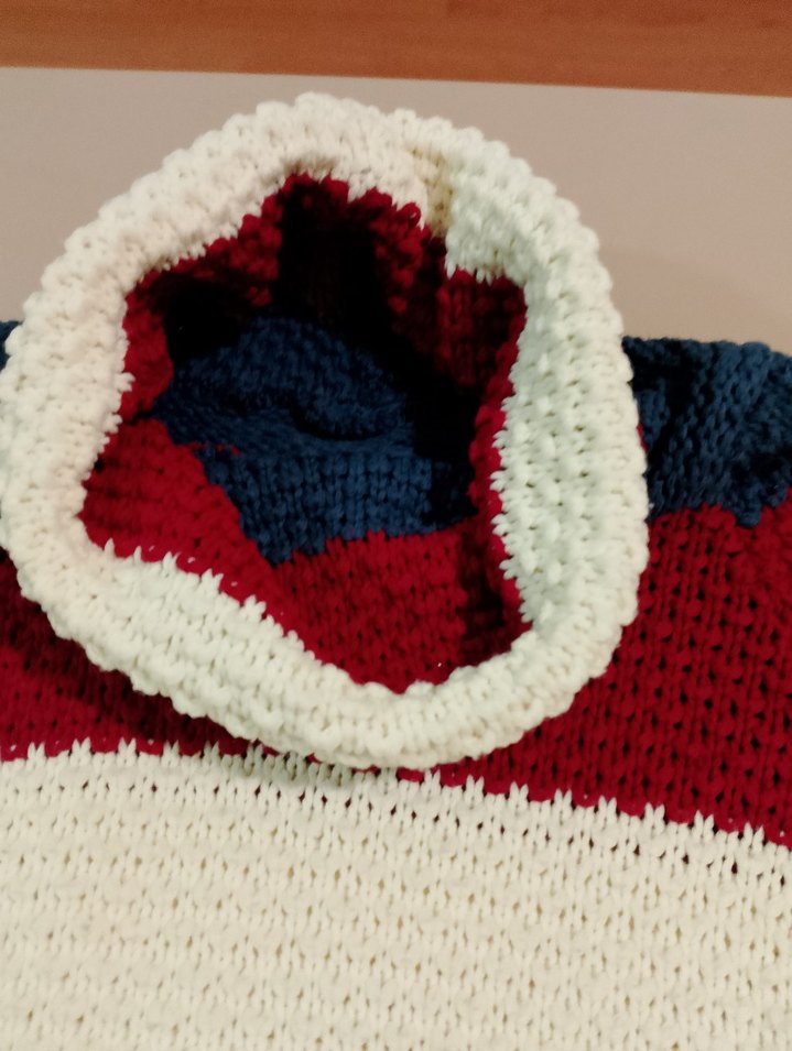 Renkli Triko Boğazlı Kadın Kazak - Görsel 4