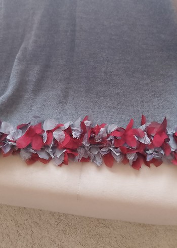 Gri Uzun Kollu Triko Kadın elbise - Görsel 7