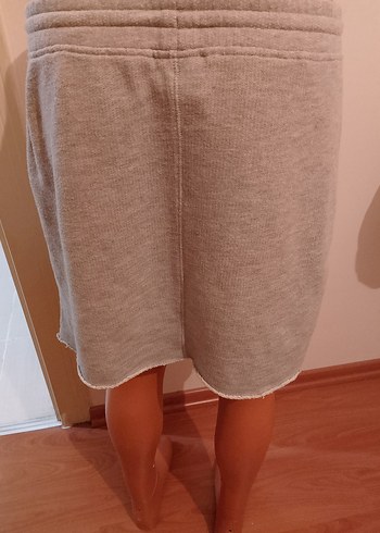 Parlak gümüş renk Kadın Mini Etek - Görsel 6