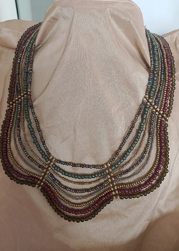 Çok Renkli Boncuklu Uzun Bohem Kolye - Görsel 6