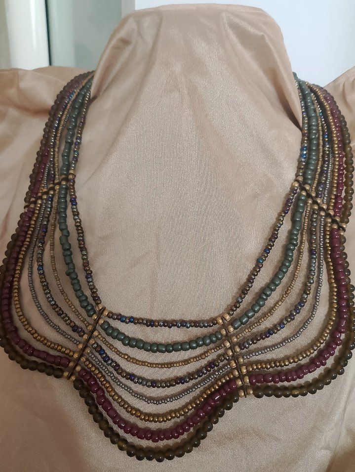 Çok Renkli Boncuklu Uzun Bohem Kolye - Görsel 4