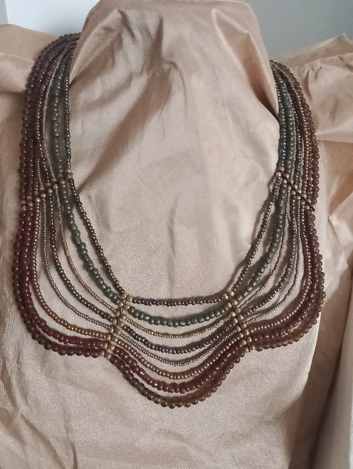 Çok Renkli Boncuklu Uzun Bohem Kolye - Görsel 5