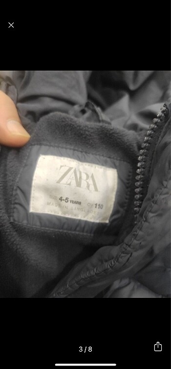 Zara Zara şişme mont çocuk bebek