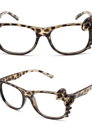  Beden Hello Kitty Leopar Desenli Gözlük