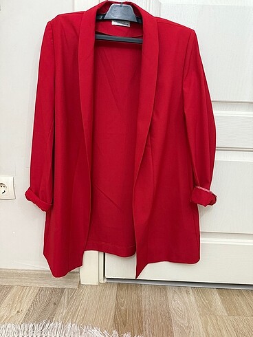Kırmızı blazer ceket sıfır 38 beden