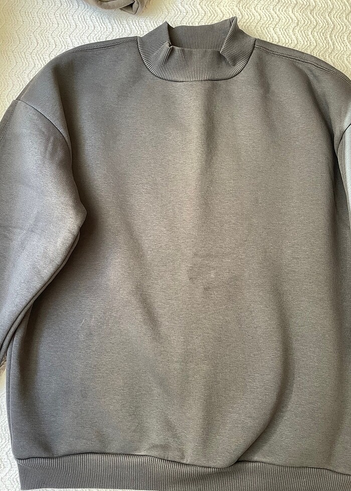 trendyolmilla gri sweatshirt - Görsel 2