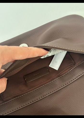 Beden Mango Kahverengi Deri Kadın Omuz Çantası