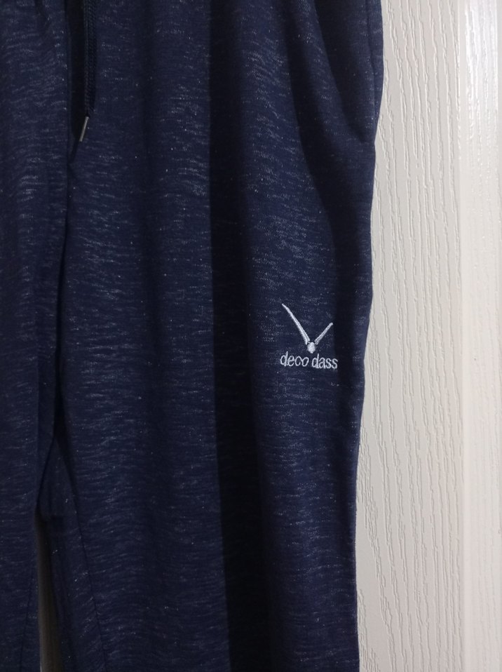 Lacivert Pamuklu Hamile Eşofman Altı - Görsel 3