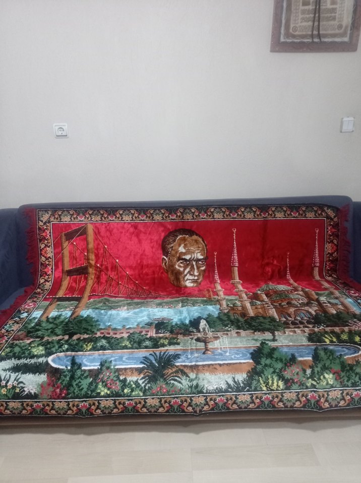 Çok Renkli Baskılı Geleneksel duvar halısı - Görsel 2