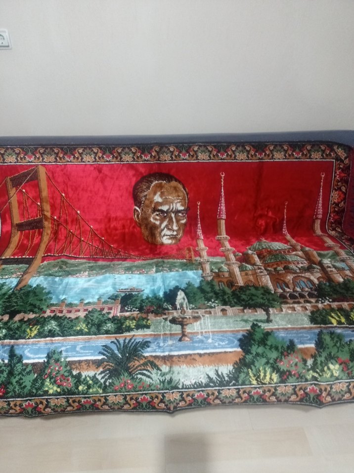 Çok Renkli Baskılı Geleneksel duvar halısı - Görsel 5