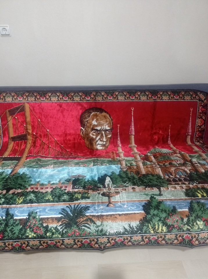 Çok Renkli Baskılı Geleneksel duvar halısı - Görsel 4