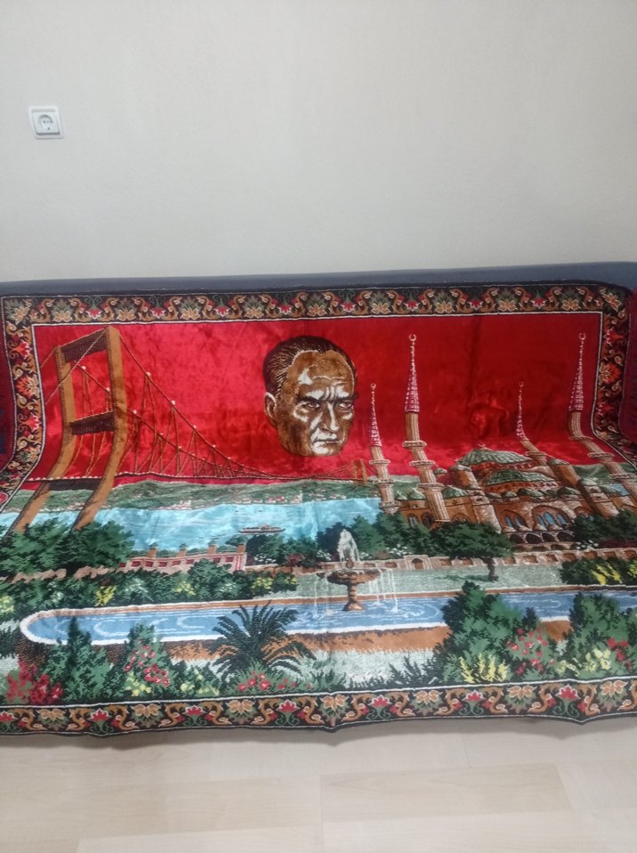 Çok Renkli Baskılı Geleneksel duvar halısı - Görsel 3