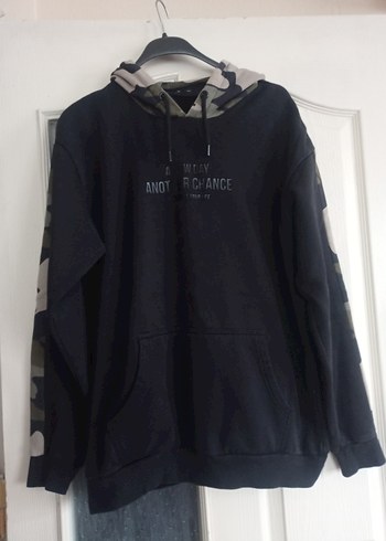 Siyah Kamuflaj Desenli  Sweatshirt - Görsel 5