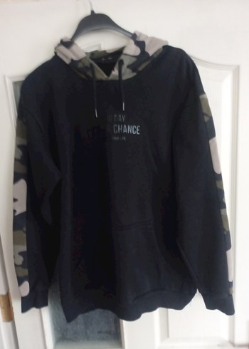 Siyah Kamuflaj Desenli  Sweatshirt - Görsel 7