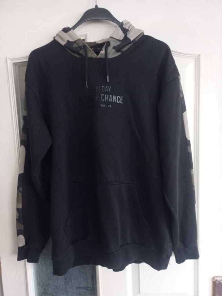 Siyah Kamuflaj Desenli  Sweatshirt - Görsel 2