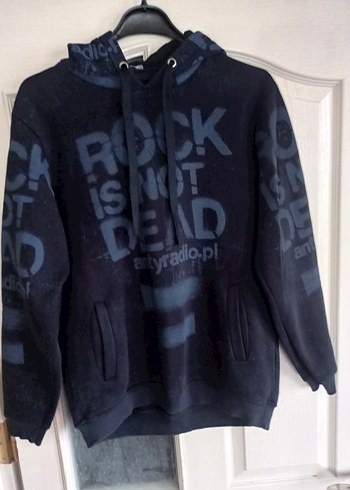 Erkek Siyah Kapüşonlu Rock Punk Sweatshirt - Görsel 2