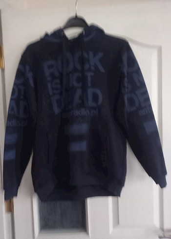 Erkek Siyah Kapüşonlu Rock Punk Sweatshirt - Görsel 17