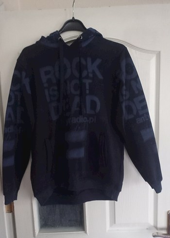 Erkek Siyah Kapüşonlu Rock Punk Sweatshirt - Görsel 12