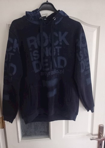 Erkek Siyah Kapüşonlu Rock Punk Sweatshirt - Görsel 10