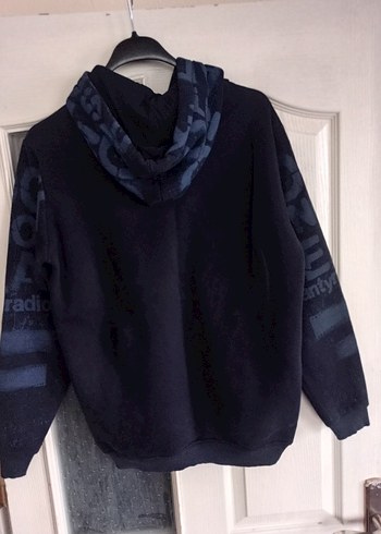 Erkek Siyah Kapüşonlu Rock Punk Sweatshirt - Görsel 6