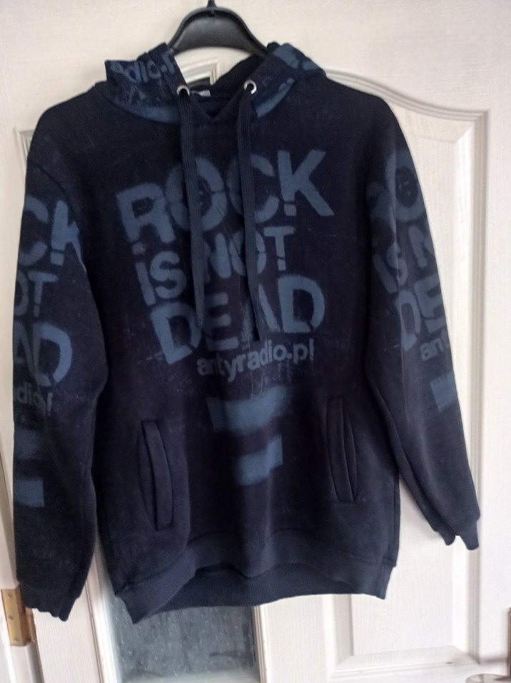 Erkek Siyah Kapüşonlu Rock Punk Sweatshirt - Görsel 2