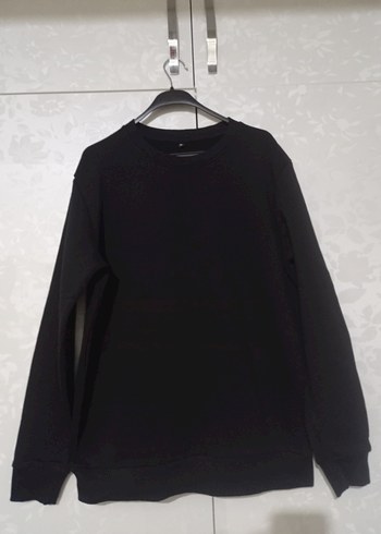 Erkek Siyah Bisiklet Yaka Sweatshirt - Görsel 4