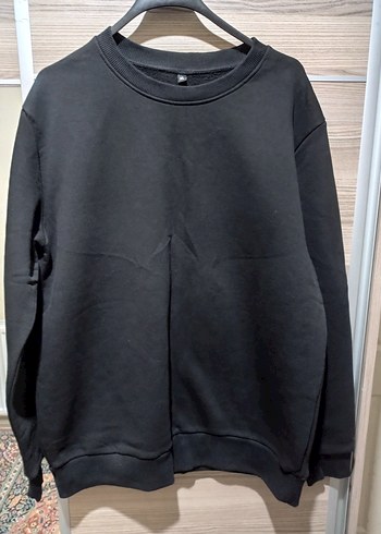 Siyah Oversize Kadın Sweatshirt - Görsel 7