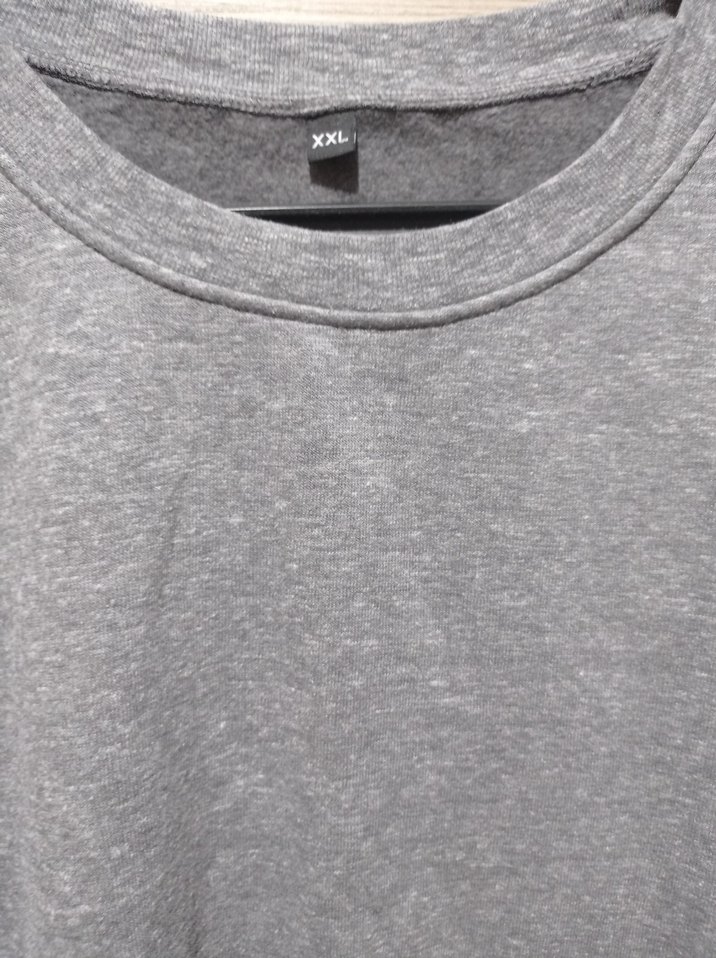 Gri Uzun Kollu Salaş Sweatshirt - Görsel 3