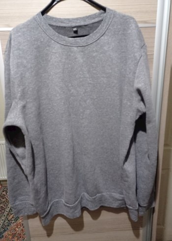 Gri Sweatshirt Uzun Kollu Salaş - Görsel 13
