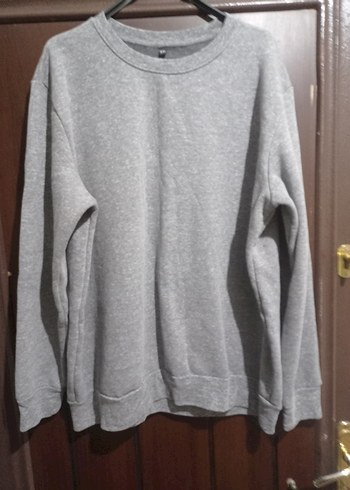 Gri Sweatshirt Uzun Kollu Salaş - Görsel 4