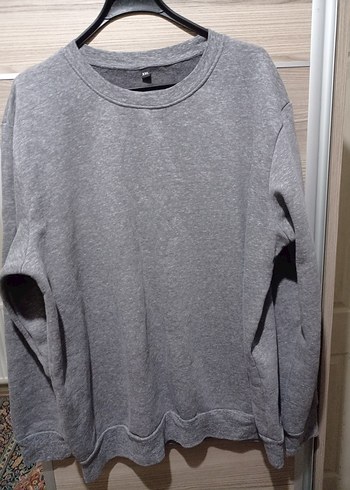 Gri Sweatshirt Uzun Kollu Salaş - Görsel 12