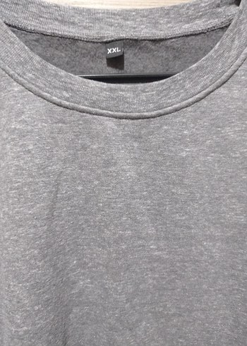 Gri Sweatshirt Uzun Kollu Salaş - Görsel 9