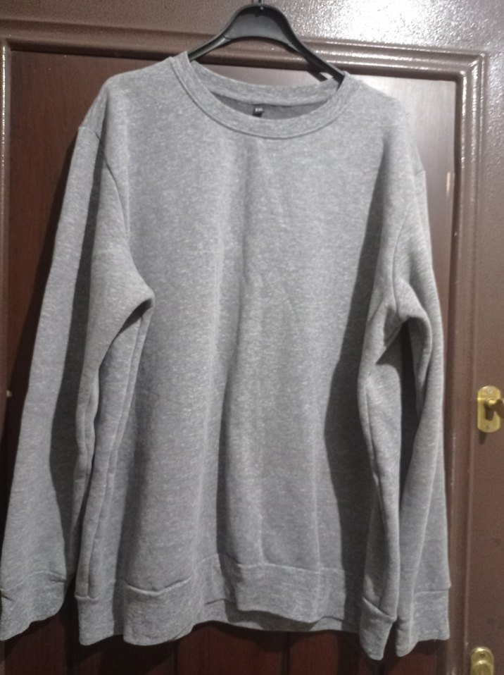 Gri Sweatshirt Uzun Kollu Salaş - Görsel 2