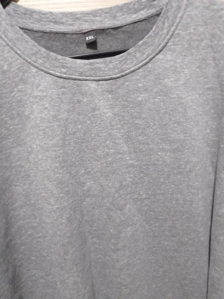 Gri Sweatshirt Uzun Kollu Salaş - Görsel 5