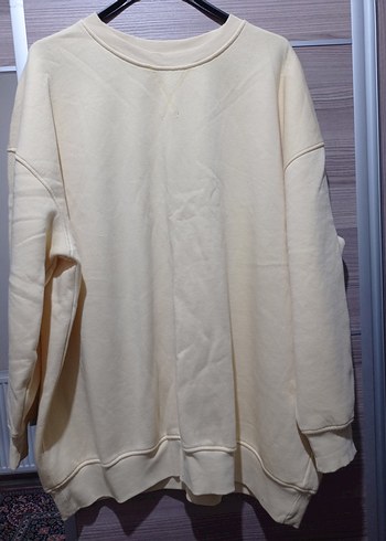 Kadın Sweatshirt, Bisiklet Yaka, Salaş Kesim - Görsel 9