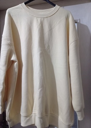 Kadın Sweatshirt, Bisiklet Yaka, Salaş Kesim - Görsel 5