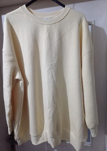 Kadın sarı Basic Sweatshirt - Görsel 2