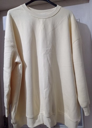 Kadın sarı Basic Sweatshirt - Görsel 3