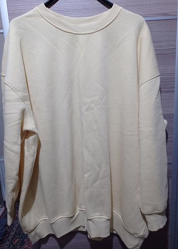 Kadın sarı Basic Sweatshirt - Görsel 6