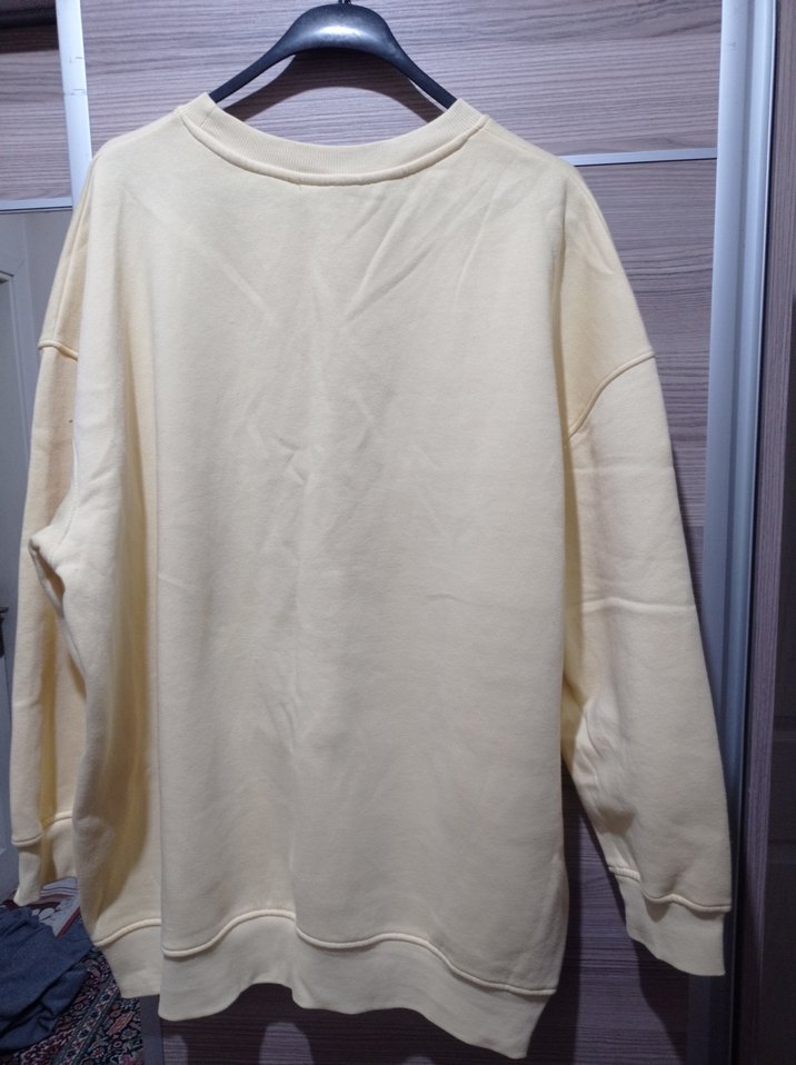 Kadın sarı Basic Sweatshirt - Görsel 4