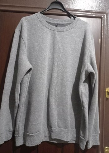 Gri Kadın Sweatshirt Uzun Kollu Rahat Kesim - Görsel 14